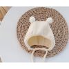 Spring and autumn cotton 0-8 months baby hat autumn ear protection cap - Beige