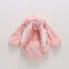 Baby Embroidered Pattern Rabbit Ear Design Thickened Onesies Bodysuit - 66 (3-6M) - Pink