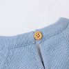 Baby Cartoon Fox Graphic Long Sleeves Triangle Knitted Romper Jumpsuit In Autumn - 73 (6-9M) - Blue