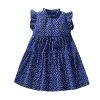 Baby Girl Ditsy Flower Graphic Sleeveless Loose Princess Dress - 90 (12-24M) - Blue